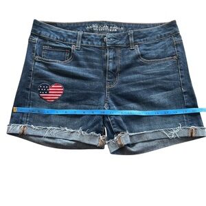 American Eagle Outfitters Women's Jean Shorts with Heart Patch